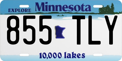 MN license plate 855TLY