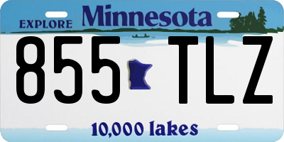 MN license plate 855TLZ