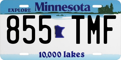 MN license plate 855TMF