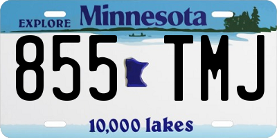 MN license plate 855TMJ
