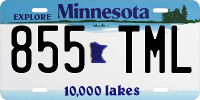 MN license plate 855TML