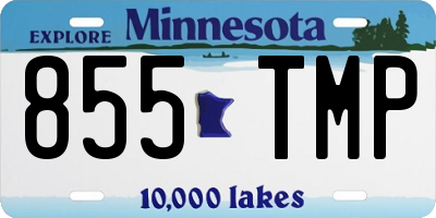 MN license plate 855TMP
