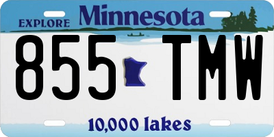 MN license plate 855TMW
