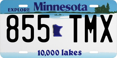 MN license plate 855TMX