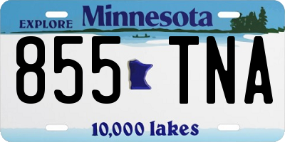 MN license plate 855TNA