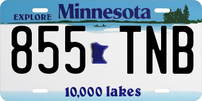 MN license plate 855TNB