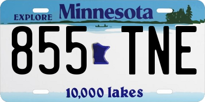 MN license plate 855TNE