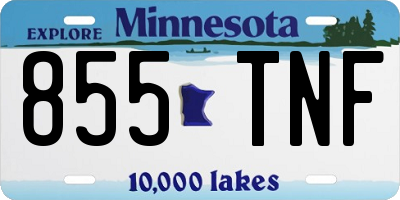 MN license plate 855TNF