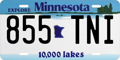 MN license plate 855TNI
