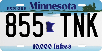 MN license plate 855TNK