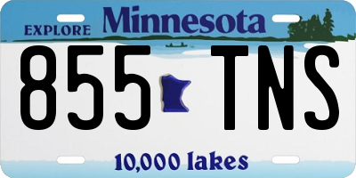MN license plate 855TNS