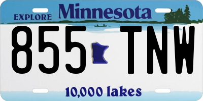 MN license plate 855TNW