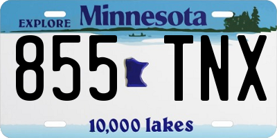 MN license plate 855TNX