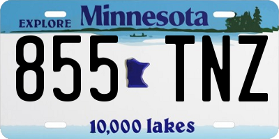MN license plate 855TNZ