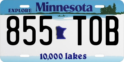 MN license plate 855TOB