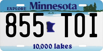 MN license plate 855TOI