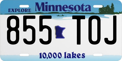 MN license plate 855TOJ