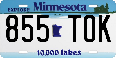 MN license plate 855TOK