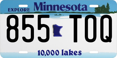 MN license plate 855TOQ