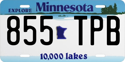 MN license plate 855TPB