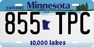 MN license plate 855TPC