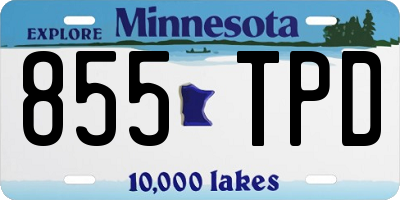 MN license plate 855TPD