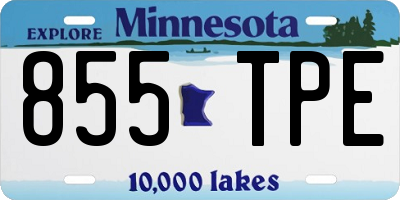 MN license plate 855TPE