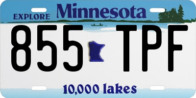 MN license plate 855TPF