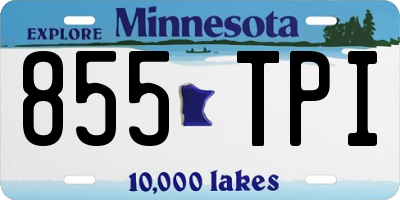 MN license plate 855TPI