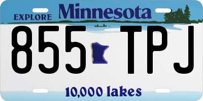 MN license plate 855TPJ