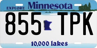 MN license plate 855TPK