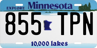 MN license plate 855TPN