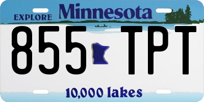 MN license plate 855TPT