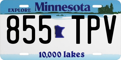 MN license plate 855TPV