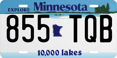 MN license plate 855TQB