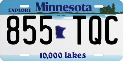 MN license plate 855TQC