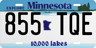 MN license plate 855TQE