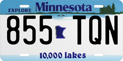 MN license plate 855TQN
