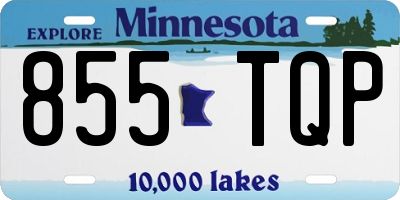 MN license plate 855TQP