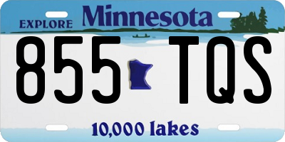 MN license plate 855TQS