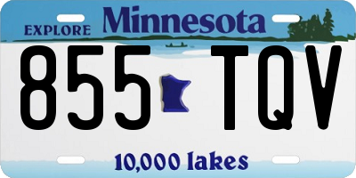 MN license plate 855TQV