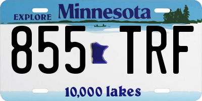 MN license plate 855TRF