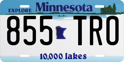 MN license plate 855TRO