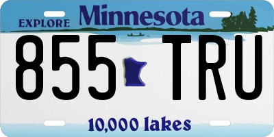MN license plate 855TRU