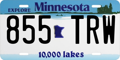 MN license plate 855TRW