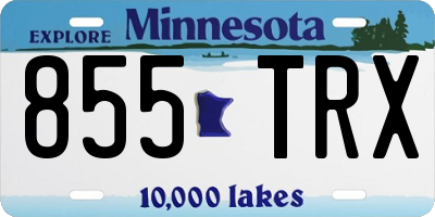 MN license plate 855TRX