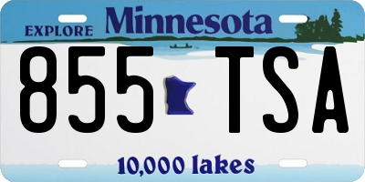 MN license plate 855TSA