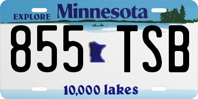 MN license plate 855TSB