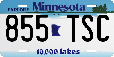 MN license plate 855TSC