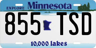 MN license plate 855TSD
